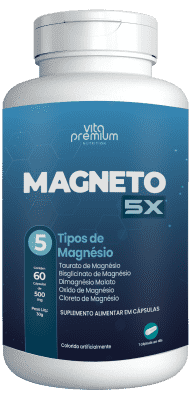 Magneto 5X com 60 Cápsulas (Blend de Magnésios)