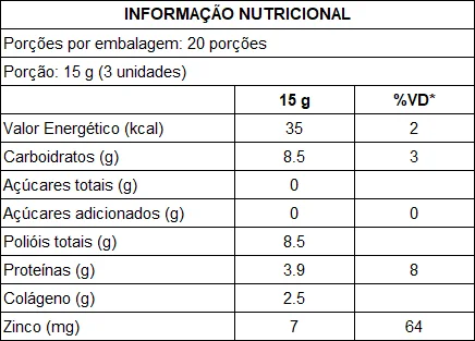 Tabela Nutricional Collagen