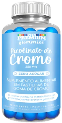 Picolinato de Cromo com 30 Gomas - Blueberry