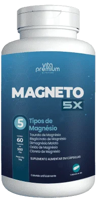 Magneto 5X com 60 Cápsulas (Blend de Magnésios)